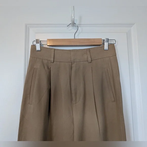 Everlane The Way-High Drape Pant Ash Brown Size 2 Short - Picture 4 of 11